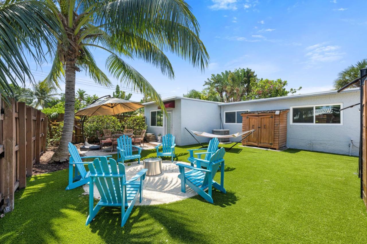 Palms Retreat! Giant Heated Pool-Hottub-Firepit-5Min2Beach-Pets-Ev Chgr Fort Lauderdale Buitenkant foto