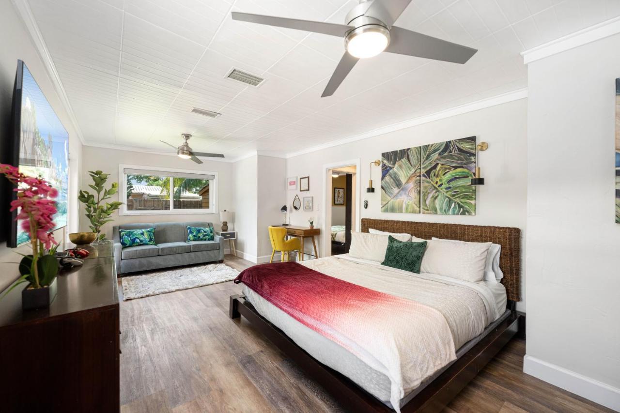 Palms Retreat! Giant Heated Pool-Hottub-Firepit-5Min2Beach-Pets-Ev Chgr Fort Lauderdale Buitenkant foto