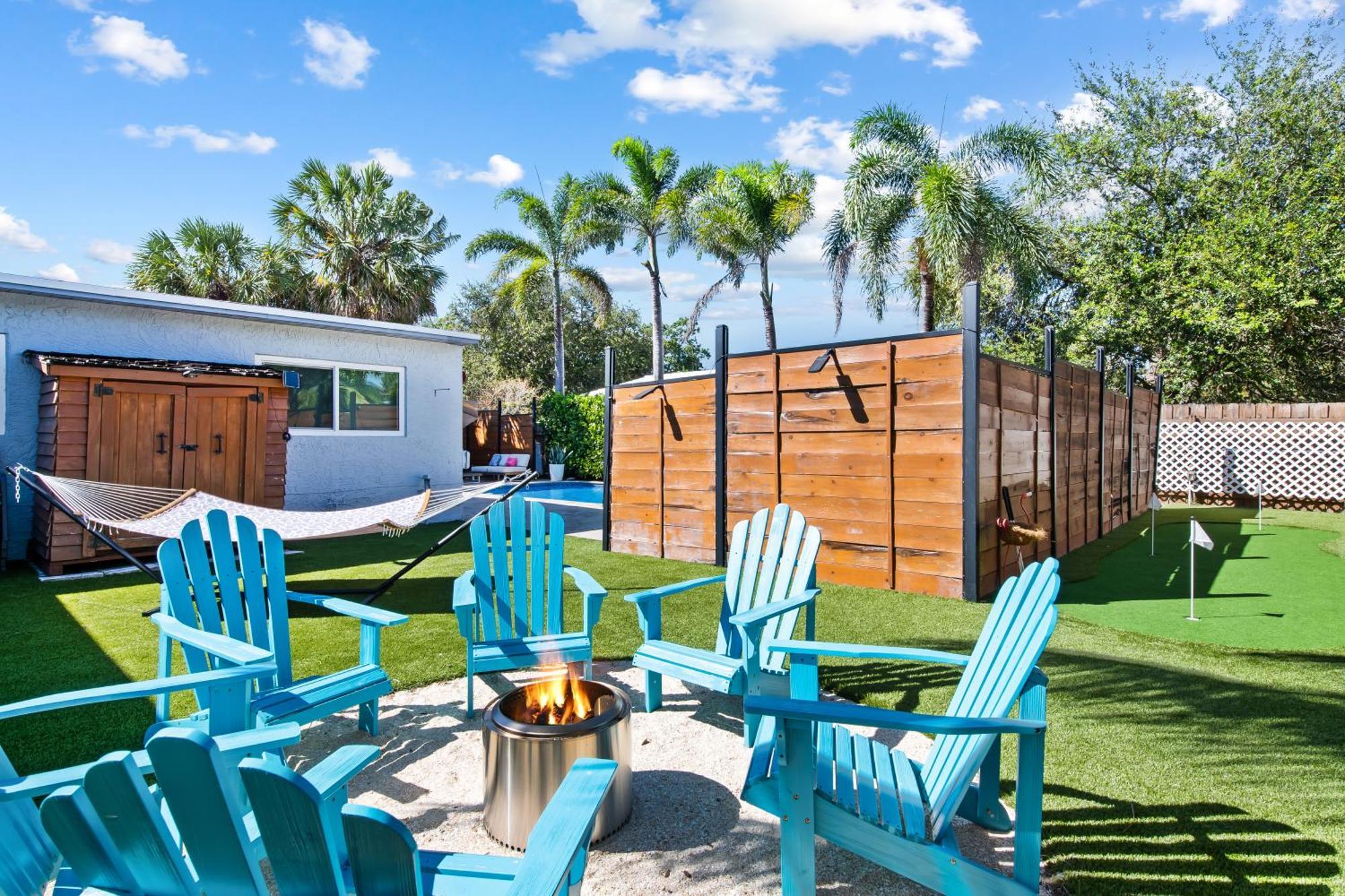 Palms Retreat! Giant Heated Pool-Hottub-Firepit-5Min2Beach-Pets-Ev Chgr Fort Lauderdale Buitenkant foto